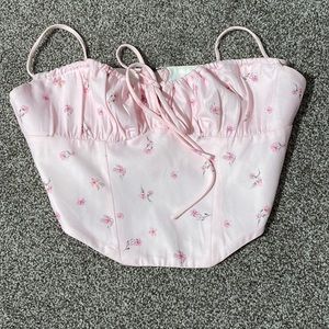 White fox corset tank